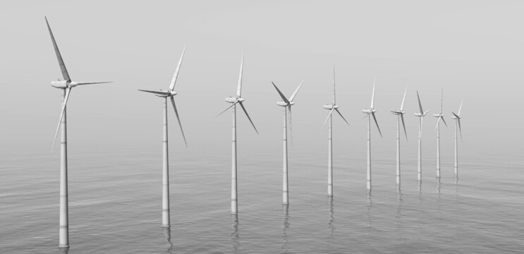 Windkraftanlagen im offenen Meer