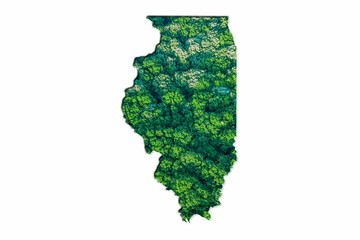 Green Forest Map of Illinois