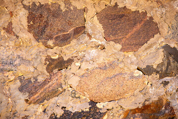 Natural rock and stone texture for background. Old wall structure. Architecture. Pattern. Material.