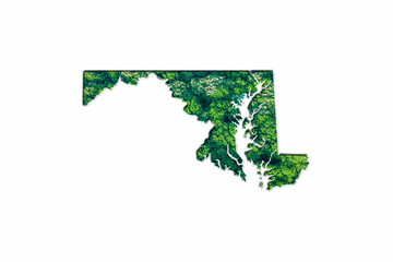 Green Forest Map of Maryland