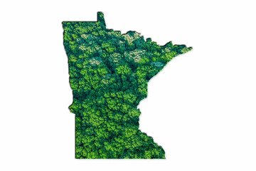 Green Forest Map of Minnesota