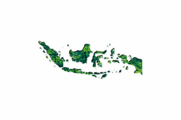 Green Forest Map of Indonesia