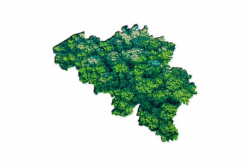 Green Forest Map of Belgium