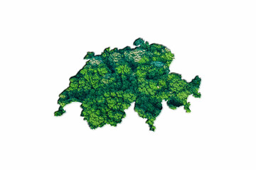 Green Forest Map of Switzerland