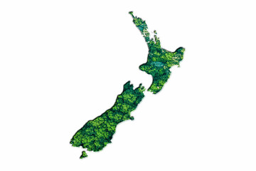 Green Forest Map of New Zealand