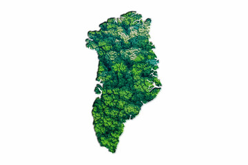 Green Forest Map of Greenland