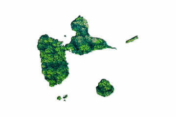 Green Forest Map of Guadeloupe