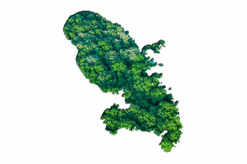 Green Forest Map of Martinique