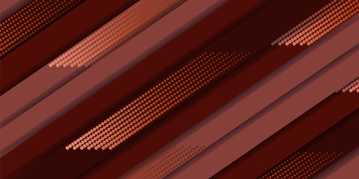 Geometric pink and burgundy background. Abstract technological background with paper cut and halfton effect. Vector design element for banners, posters, covers. Diagonal stripes.