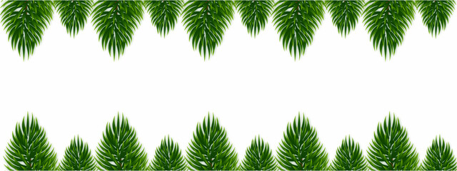 Naklejka premium Vector fir branches. Christmas frame decorations, Christmas background.