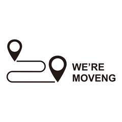 We're moving Moving card design. Clipart image