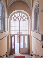 huge front grand gala ceremonial doors of wolfsberg castle