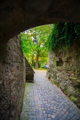 Germany, Rothenburg, fairy tale town, castle, passage