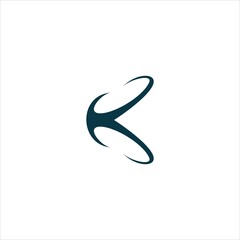 letter k logo vector template icon
