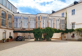 Fototapeta premium spacious gala ceremonial court yard of wolfsburg castle