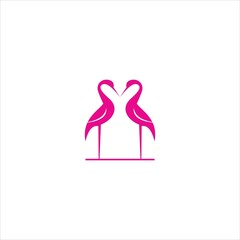 swan logo vector template love