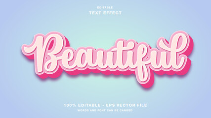 Cute Beautiful Editable Text Effect