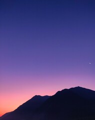 sunset over the mountains