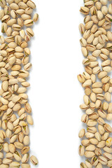 pistachio nuts isolated on white background