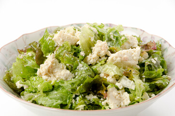 サニーレタスと木綿豆腐のサラダ