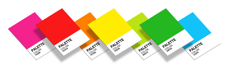 Palette color 3d effect, vector illustration - obrazy, fototapety, plakaty