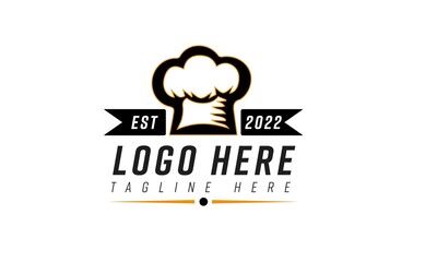 Restaurant and chef kitchen  food logo branding icon vector design template