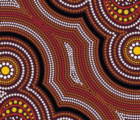Aboriginal dot design - Vector