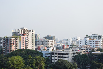 dhaka city buildings at sunny day 