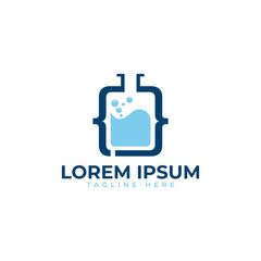 coding and laboratory logo design template