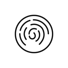 Fingerprint icon. Simple flat design symbol, vector illustration
