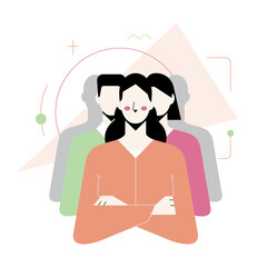 Business synergy concept. Collaboration and teamwork. Office characters