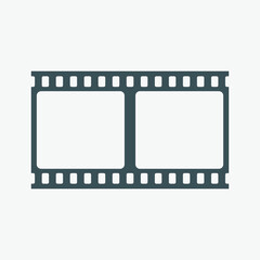 Video tape photo film strip frame quality vector illustration cut	

