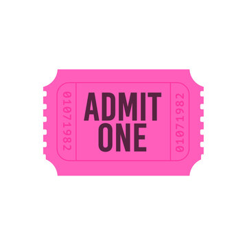 Admit One Ticket Emoji Vector