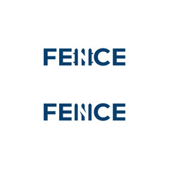 fence logo design word mark typography template
