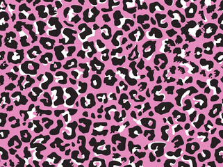 Leopard skin spots seamless pattern. Print on fabric and clothing. Vector illustration