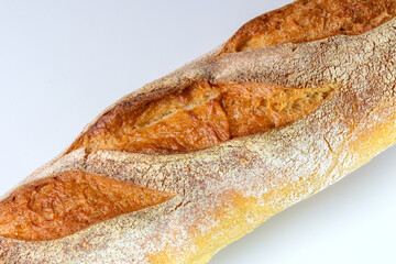 White wheat bread baguette