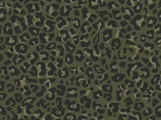 Leopard skin spots seamless pattern. Print on fabric and clothing. Vector illustration