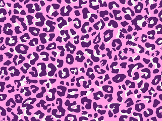Leopard skin spots seamless pattern. Print on fabric and clothing. Vector illustration