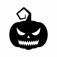 jack o lantern halloween pumpkin silhouette vector icon
