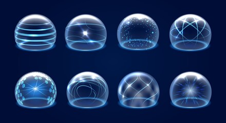 Futuristic shield spheres © vectortatu