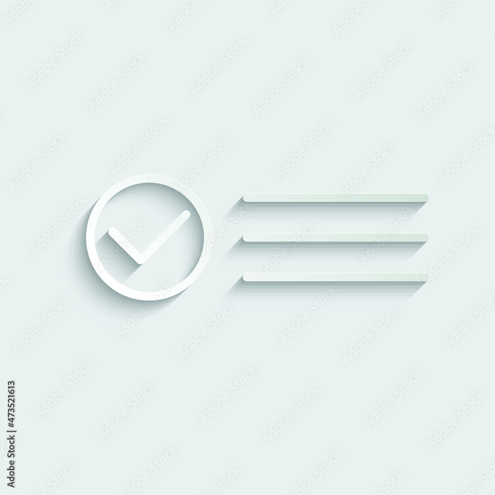 Poster clipboard with checklist icon vector check mark sign