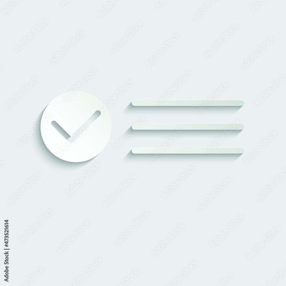 Poster clipboard with checklist icon vector check mark sign