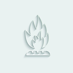 Stove gas burner vector icon