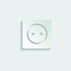 electric socket icon. line style icon       