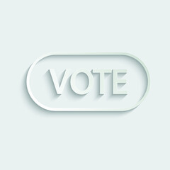 paper vote icon vector. vote button sign