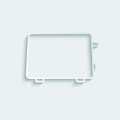 toaster icon vector toast sign