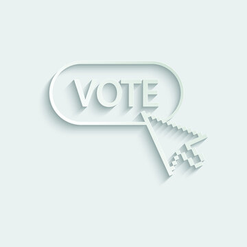 paper vote icon vector. vote button sign