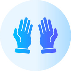 Obraz premium Dua Hands pray gradient icon