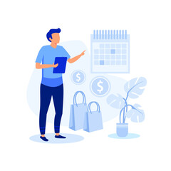 Deferment of payment illustration exclusive design inspiration 