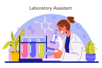 Laboratory assistant. Pharmaceutical research, scientist making clinical